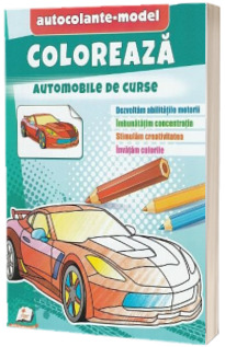 Coloreaza automobile de curse. Autocolante model