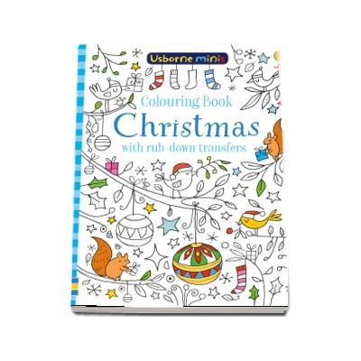 Colouring book Christmas with rub-down transfers