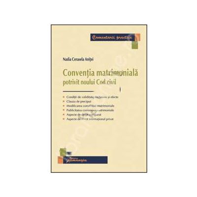 Conventia matrimoniala potrivit noului Cod civil