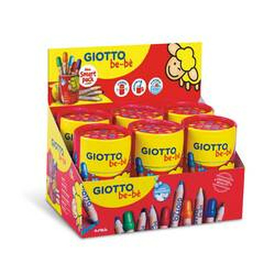 Creioane colorate jumbo, 10 culori/tub, GIOTTO be-be