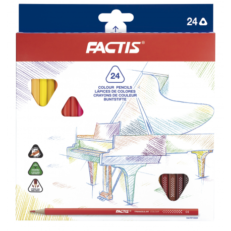 Creion color 24 triunghiular Factis