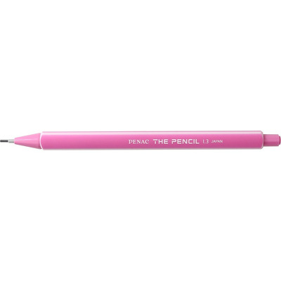 Creion mecanic Penac The Pencil, rubber grip, 1.3 mm, varf retractabil, corp roz deschis