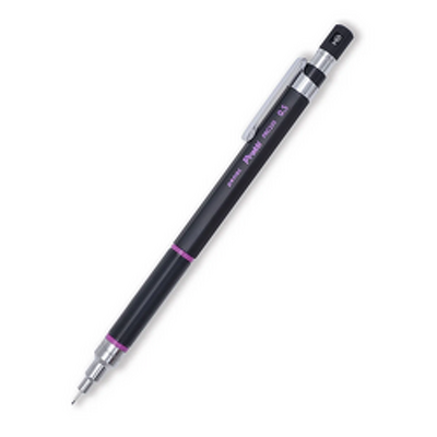 Creion mecanic profesional PENAC Protti PRC-105, 0.5mm, con metalic, varf retractabil, negru/violet,