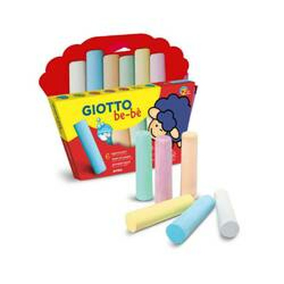 Creta colorata, 6 buc/cutie, testata dermatologic, GIOTTO be-be