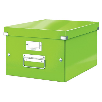 Cutie depozitare LEITZ WOW Click & Store, carton laminat, medie, verde