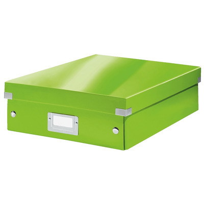 Cutie depozitare LEITZ WOW Click & Store Organizer, carton laminat, medie, verde