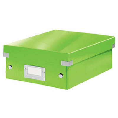 Cutie depozitare LEITZ WOW Click & Store Organizer, carton laminat, mica, verde