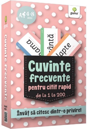 Cuvinte frecvente pentru citit rapid de la 1 la 200