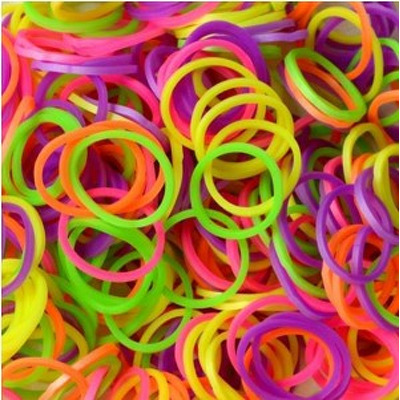 Elastice Rainbow Loom - Neon Mix - 300 buc.