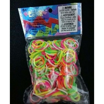 Elastice Rainbow Loom - Neon Mix Duo - 300 buc.