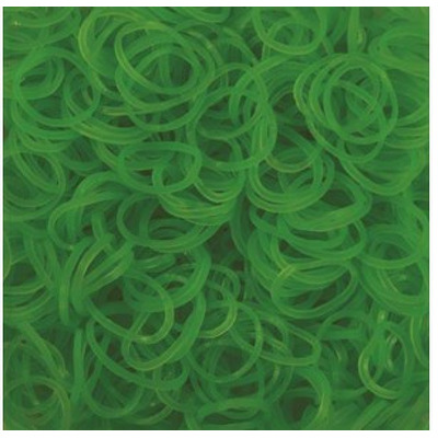 Elastice Rainbow Loom - Neon Verde - 300 buc.