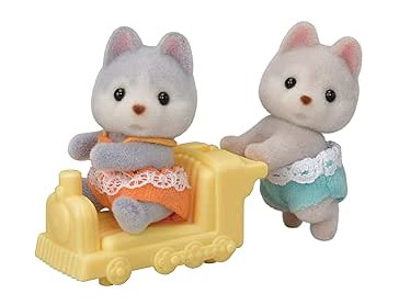 Figurine Sylvanian Families-Gemenii Catelusi Husky