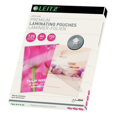 Folie pentru laminare,  A4 - 125 microni 100 folii/cutie, Leitz