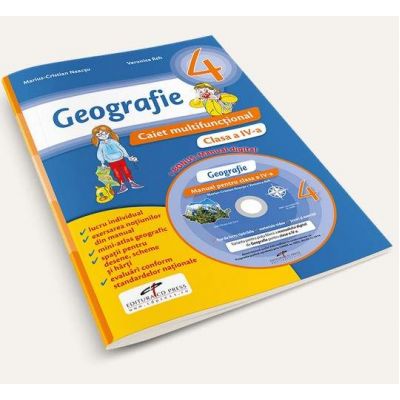 Geografie, pentru clasa a IV-a. Caiet multifunctional - Contine manual digital pe CD