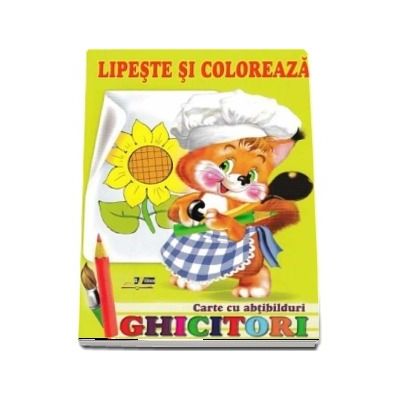 Ghicitori - Veverita. Lipeste si coloreaza. Carte cu abtibilduri