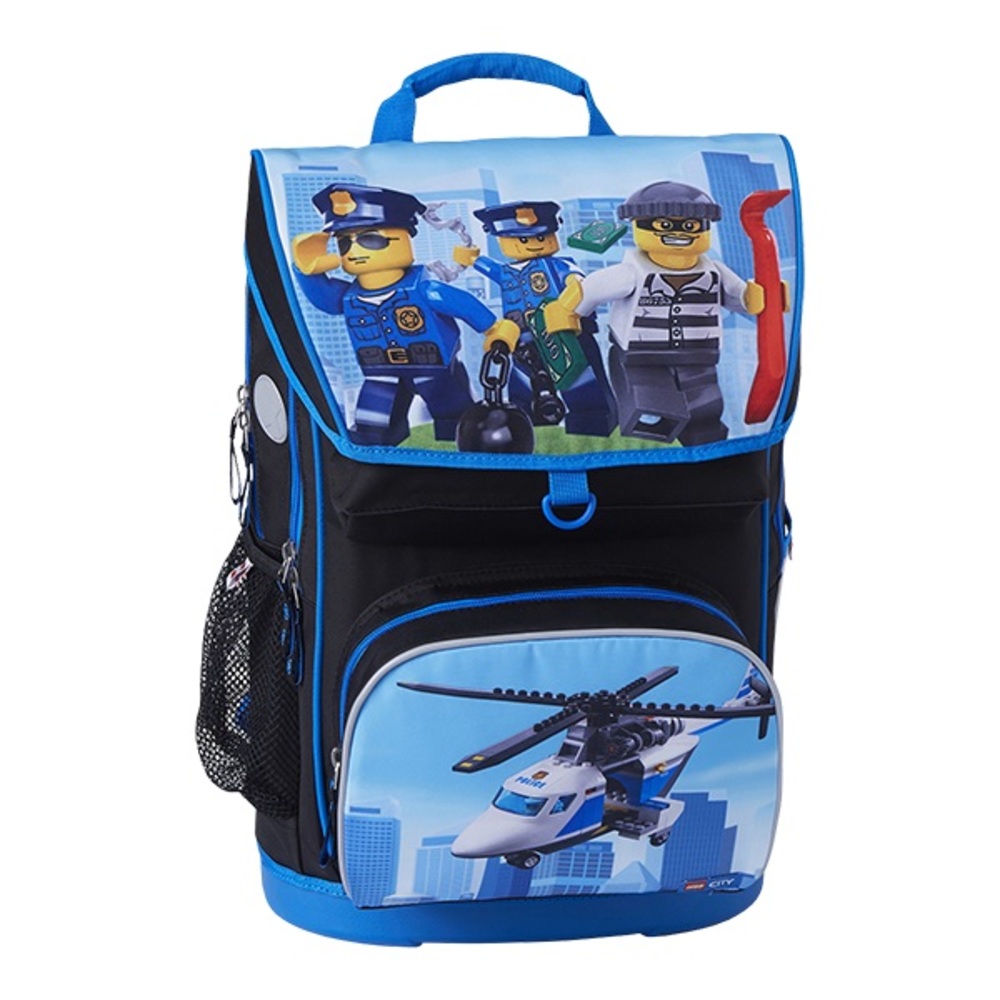 Ghiozdan scoala Maxi cu sac sport Lego Core Line - design City Police Chopper