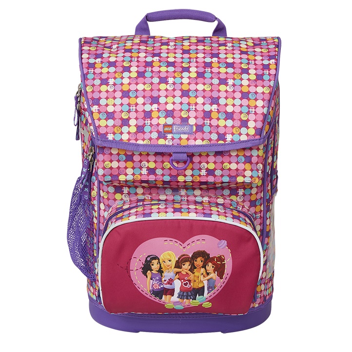 Ghiozdan scoala Maxi cu sac sport Lego Core Line - design Friends Confetti