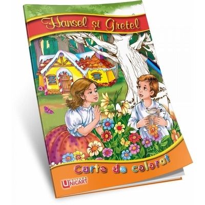 Hansel si Gretel. Carte de colorat