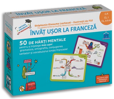 Invat usor la franceza: 50 de harti mentale - Volumul I - CP, Cls. I, a II-a