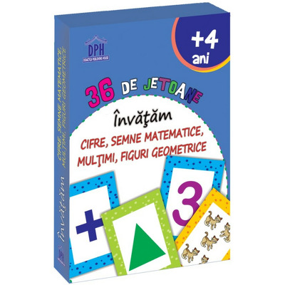 Invatam cifre, semne matematice, multimi, figuri geometrice - 36 de jetoane