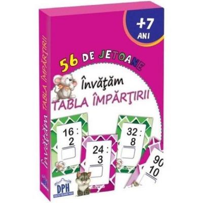 Invatam tabla impartirii - 56 de jetoane (7 Ani)