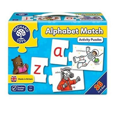 Joc educativ - puzzle in limba engleza Invata alfabetul prin asociere ALPHABET MATCH