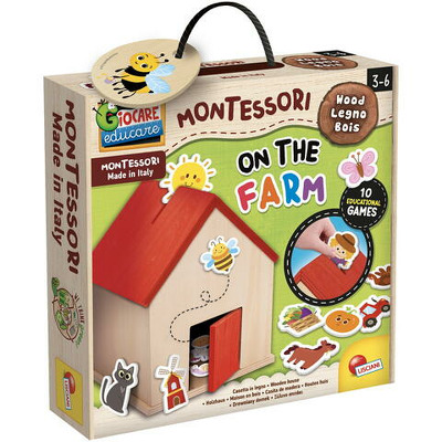 Joc Montessori din lemn. La ferma