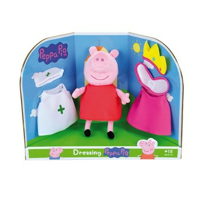 Jucarie Plus Jemini Peppa Pig 20cm cu Costumase de Schimb