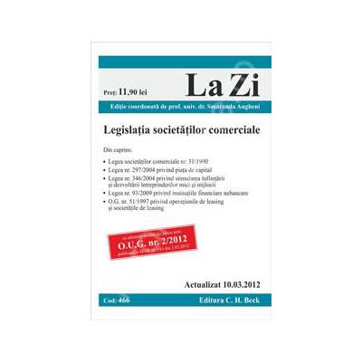 Legislatia societatilor comerciale (actualizat la 10 martie 2012)