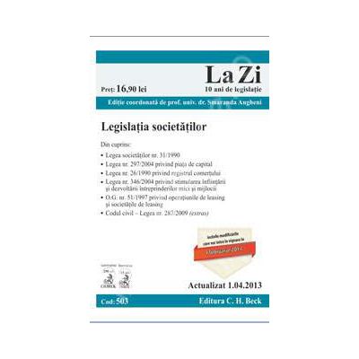 Legislatia societatilor (actualizat la 1 aprilie 2013)