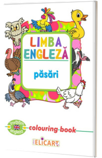 Limba engleza. Pasari. Colouring book