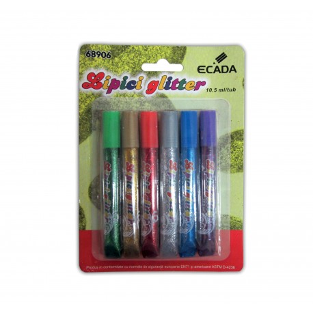 Lipici glitter set 6, Ecada