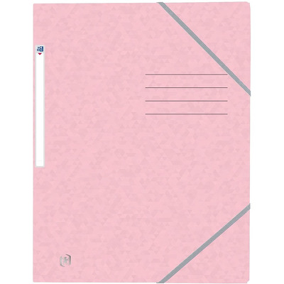 Mapa A4, carton MultiStrat 390g/mp, cu elastic, Top File - roz pastel