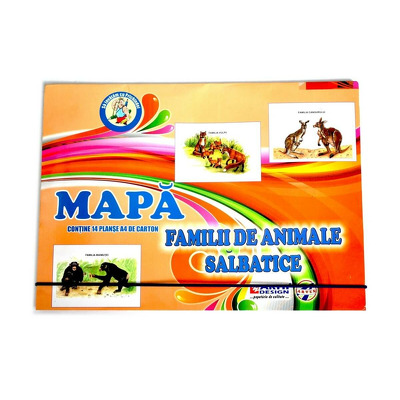 Mapa animalelor salbatice, 14 fise A4, Arhi Design