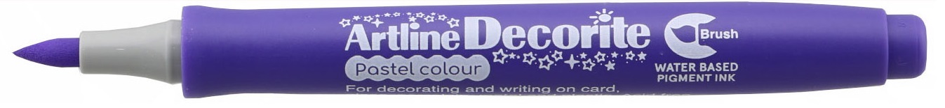 Marker Artline Decorite, varf flexibil (tip pensula) - violet pastel