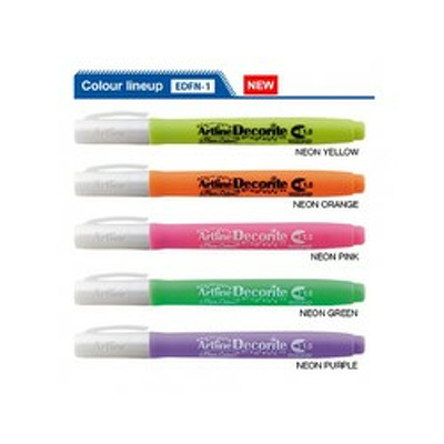 Marker Decorite, varf rotund 1.0mm - galben neon