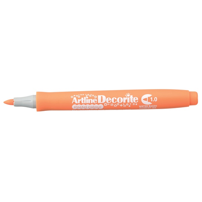 Marker Artline Decorite, varf rotund 1.0mm - orange pastel