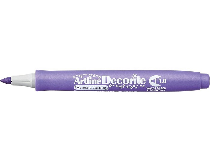 Marker Artline Decorite, varf rotund 1.0mm - violet metalizat