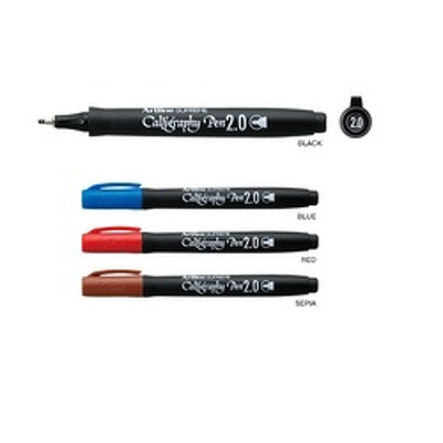 Marker Supreme Calligraphy, varf tesit din fetru 2.0mm - albastru