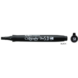 Marker Supreme Calligraphy, varf tesit din fetru 5.0mm - negru