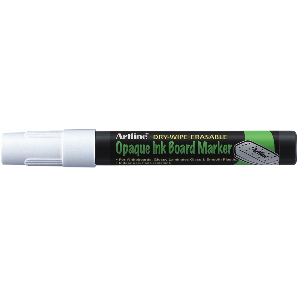 Marker cu cerneala opaca, Artline, pentru table de scris, varf 2.0mm - alb