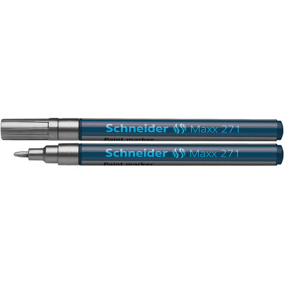 Marker cu vopsea varf rotund 1-2mm - argintiu Schneider Maxx 271