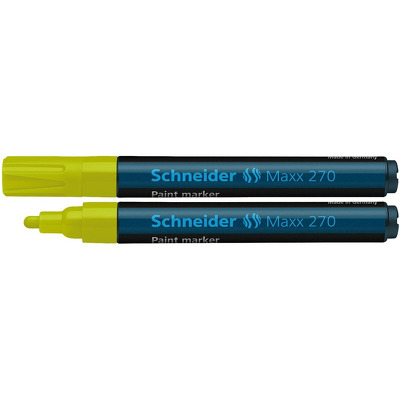 Marker cu vopsea varf rotund 1-3mm - galben Schneider Maxx 270