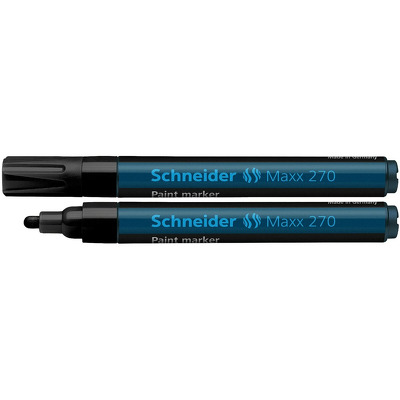 Marker cu vopsea varf rotund 1-3mm - negru Schneider Maxx 270