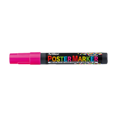 Marker pentru poster ARTLINE, corp plastic, varf rotund 2mm - roz fluorescent