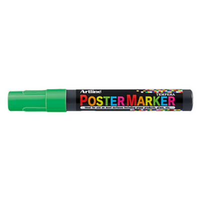 Marker pentru poster ARTLINE, corp plastic, varf rotund 2mm - verde fluorescent