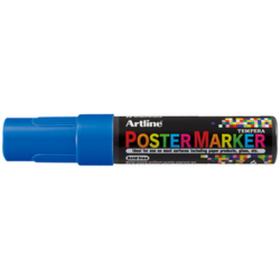 Marker pentru poster ARTLINE, corp plastic, varf rotund 6mm - albastru