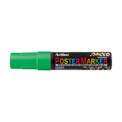 Marker pentru poster ARTLINE, corp plastic, varf rotund 6mm - galben fluorescent