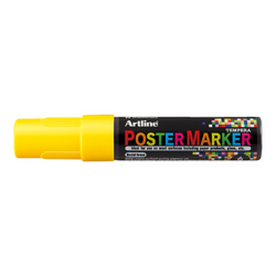 Marker pentru poster ARTLINE, corp plastic, varf rotund 6mm - galben