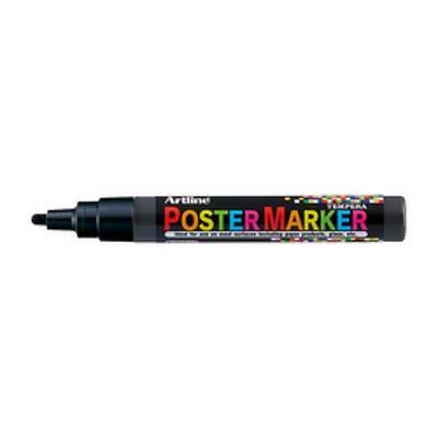 Marker pentru poster ARTLINE, corp plastic, varf rotund 6mm - negru